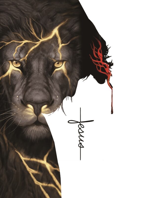 Lightweight, Men's Athletic T-Shirt and Shorts Set - Polyester, Sporty Style, Round Neck, Regular Fit, Machine Washable, Digital Print with Lion and Cross Motif, Ideal for Sports and Casual Wear