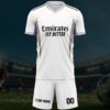 Customizable Men'S Soccer Jersey Set - Personalized Name & Number, Breathable Quick-Dry Fabric, V-Neck T-Shirt & Shorts Combo for Training, Competition, and Team Sports