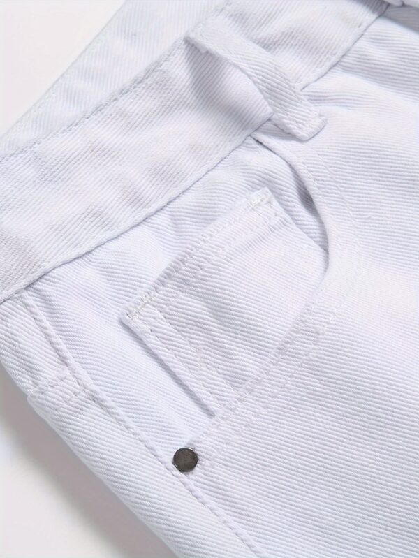 product-fancy-30e7f318-eba0-48c3-90f5-616337e9f99c Men'S Straight-Leg Distressed Faux Denim - Classic Five-Pocket Design, Non-Stretch Faux Denim Pants for Everyday & Formal Outfits - All-Season Vintage Look (Casual, Formal, Formal Events) - Adult Men'S Faux Denim, Versatile Clothing, Detailed Pocket Design, Event Attire, Classic Style, Sturdy Construction, Fashion Enthusiasts