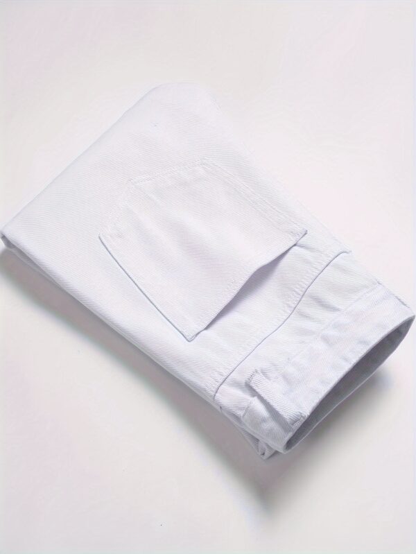 product-fancy-32b79779-6e7e-45e7-969b-9f1d6a938523 Men'S Straight-Leg Distressed Faux Denim - Classic Five-Pocket Design, Non-Stretch Faux Denim Pants for Everyday & Formal Outfits - All-Season Vintage Look (Casual, Formal, Formal Events) - Adult Men'S Faux Denim, Versatile Clothing, Detailed Pocket Design, Event Attire, Classic Style, Sturdy Construction, Fashion Enthusiasts