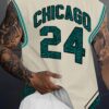 Men'S Chicago 24 Basketball Jersey Tank Top - Navy Blue & White 3D Print Design, Sleeveless Crew Neck, Casual Summer Sportswear, Perfect for Casual Attire, Basketball Shirt, Comfortable Fit