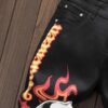 product-fancy-369b020f-23fe-4630-a115-d5c4fdaa20d5 Men'S Slim-Fit Stretch Denim Jeans with Bold Skull & Flame Print - Black, Regular Length, All-Season Comfort, Casual Streetwear Style, Allseason Jeans | Edgy Streetwear | Stretch Denim Fabric