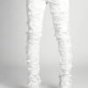 Men's Trendy Stretch Straight-Leg Casual Denim Jeans with Frayed Hem