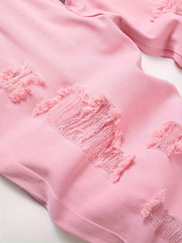 Men'S Non-Stretch Faux Denim - Straight Leg Distressed Pants with Pre-Washed Look, Everyday Casual & Formal Outfits - All-Season Vintage Streetwear Faux Denim for Men, Straight Leg Faux Denim, Versatile Clothing, Distressed Faux Denim, Detailed Stitching, Faux Denim Trousers, Urban Style, Quality Stitching, Young Adults