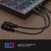 UTIMO MIDI Pad Controller Beat Maker Machine 16 RGB Velocity Sensitive Beat Pads, 16 Level, Full/Half Level, OLED Display, MIDI In/Out, USB Powered, Plastic, for Studio Recordin