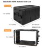 6U Rack Case Shallow 30.48cm Depth, 48.26cm Rackmount Flight Road Travel Case, Protective Hard Case with Customized Foam, Wireless Mic System Storage/Amp/Effect/DJ Mixer