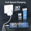 3 Sets of 20W USB-C Wall Chargers with 182.88cm Cables, PD 3.0 Fast Charging Adapters, Universal Compatibility, Lightweight Design, 110V/220V Operation, 10-20W Output Power, US Plug, No Battery Included
