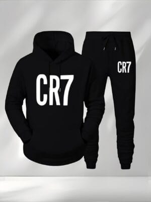 product-fancy-4d6d61f6-a83a-4661-b628-ea1d13fed54d Men'S CR7 Soccer Jersey - Black Hooded Sweatshirt & Joggers Set, Quick-Dry Polyester, Loose Fit, Geometric Pattern, Ideal for Fall/Winter Sports & Casual Wear, Soccer Jersey|Casual Sportswear|Stretchy Fabric