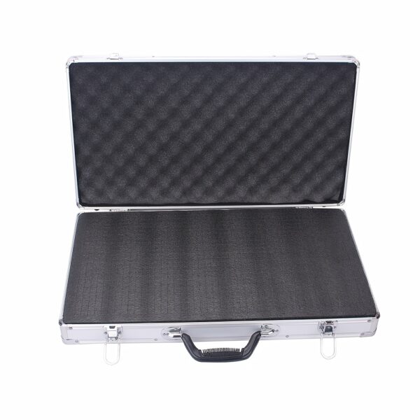 Aluminum Equipment Box In Toolbox Design, Portable And Spacious Mechanical Toolbox, Hard Case Measuring 58x32x8.5cm In A Rectangular Shape.