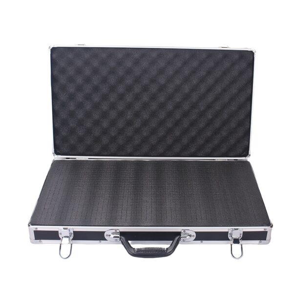 Aluminum Equipment Box In Toolbox Design, Portable And Spacious Mechanical Toolbox, Hard Case Measuring 58x32x8.5cm In A Rectangular Shape.