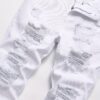 product-fancy-541097ad-cbcd-4f88-9fe1-8009fa313bac Men'S Trendy White Distressed Straight-Leg Jeans - Casual Ripped Denim Pants with Frayed Details, Non-Stretch Fabric, Regular Fit for All-Season Wear, Allseason Jeans | Casual Style | Nonstretch Fabric