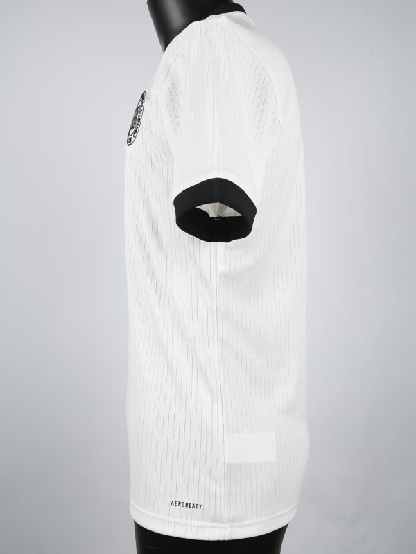 product-fancy-54dc5d8d-b6eb-4480-ada8-cc11400a8bc5 Adidas DFB Germany National Team 125th Anniversary Jersey - Limited Edition Fan Version, Officially Licensed Retro Design with Black & White Color Block, Breathable Summer Short Sleeve Shirt for Men's Casual & Soccer Apparel