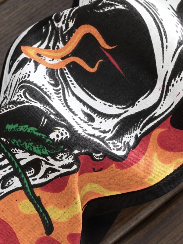 product-fancy-5bcf2d25-a5ff-4fc8-a496-291dfe06ff5f Men'S Slim-Fit Stretch Denim Jeans with Bold Skull & Flame Print - Black, Regular Length, All-Season Comfort, Casual Streetwear Style, Allseason Jeans | Edgy Streetwear | Stretch Denim Fabric