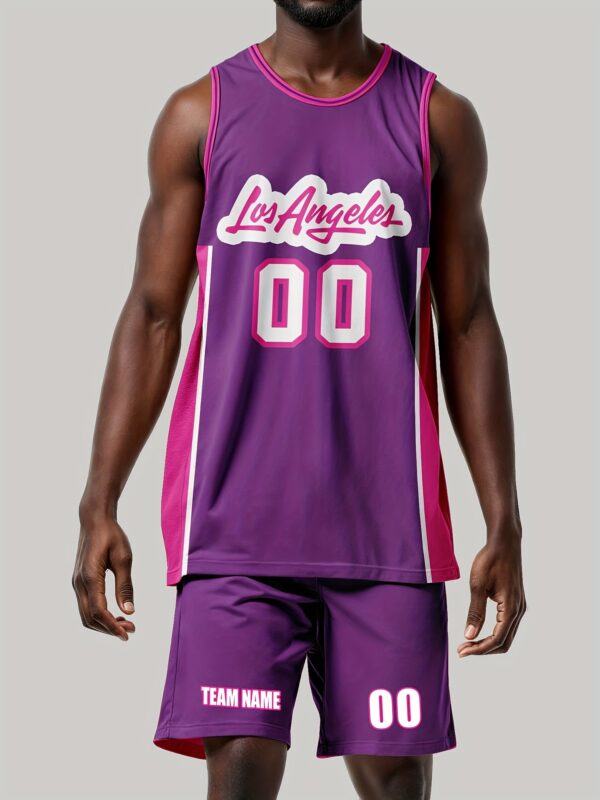 2025 Basketball vest sports suit Men's customized name and number adult jersey new student competition team training sports uniforms comfortable breathable heat dissipation quick-drying perspiration two-piece top and bottom