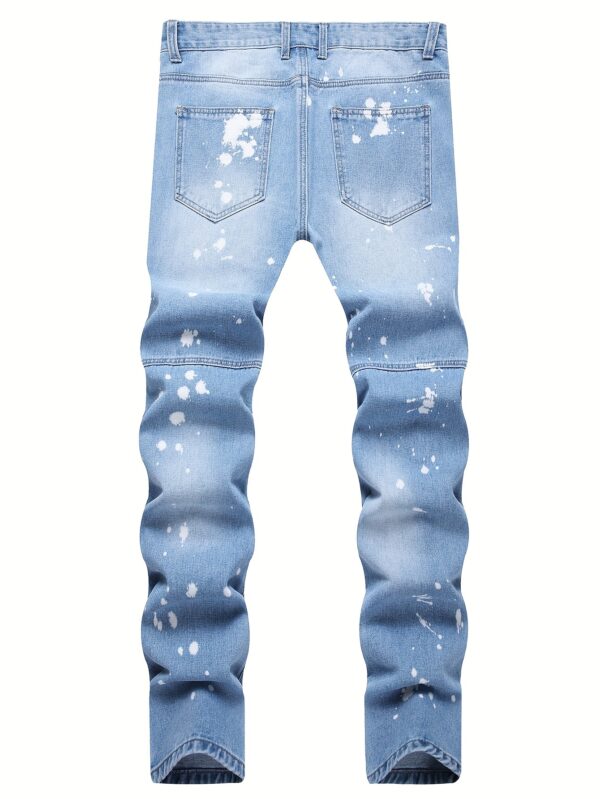 Men's Trendy Straight Denim Jeans with Holes