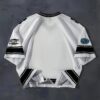 Men'S #66 3D Printed Hockey Jersey - White with Blue Accents, Short Sleeve, Round Neck, Polyester, Casual Sports Shirt, Perfect for Fans and Players, Fan Merchandise | Sporty Casual Shirt | Durable Fabric, Hockey Jersey