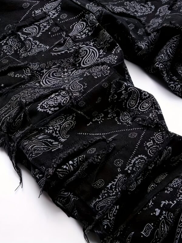 product-fancy-7c405f91-b476-441e-9543-627d82c12560 Men's Elastic Waist Fashion Print Jeans