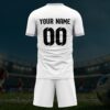 Customizable Men'S Soccer Jersey Set - Personalized Name & Number, Breathable Quick-Dry Fabric, V-Neck T-Shirt & Shorts Combo for Training, Competition, and Team Sports