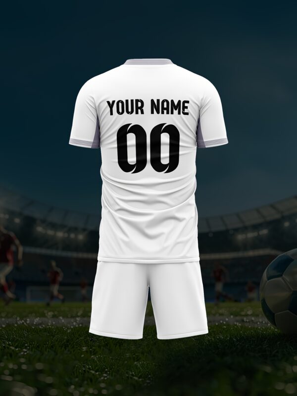 Customizable Men'S Soccer Jersey Set - Personalized Name & Number, Breathable Quick-Dry Fabric, V-Neck T-Shirt & Shorts Combo for Training, Competition, and Team Sports