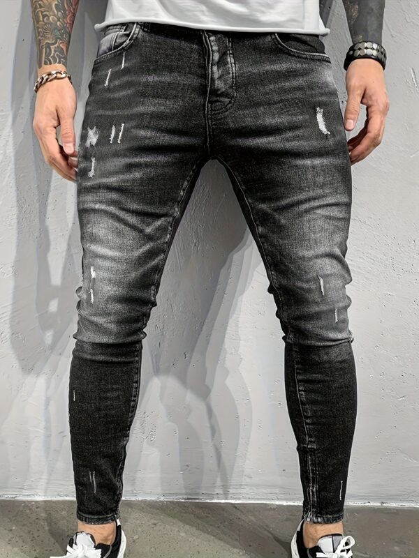 Men's Skinny Jeans - Slim Fit Stretch Jeans, Machine Washable Non-See-Through Jeans for Everyday & Formal Outfits - All-Season Skinny Pants for Men, Versatile Clothing, Trendy Denim