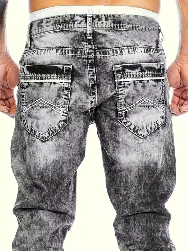 product-fancy-8ae71ab0-0086-4efb-b414-21e1a73a6787 Men's Classic Straight-Leg Jeans - Stretch Denim Pants, Stretchable Non-See-Through Fabric for Everyday & Formal Wear - All-Season Jeans for Men, Comfortable Fashion, Detailed Embroidery