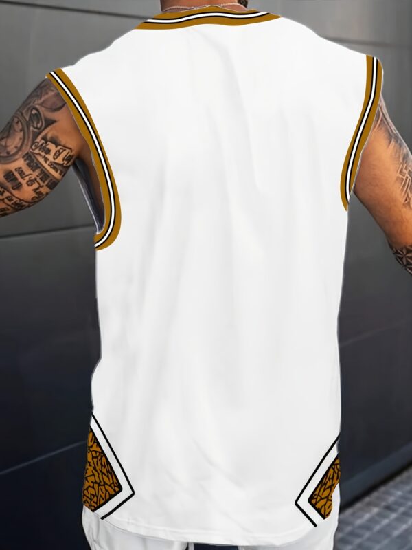 Men'S Chicago 24 Basketball Jersey Tank Top - Navy Blue & White 3D Print Design, Sleeveless Crew Neck, Casual Summer Sportswear, Perfect for Casual Attire, Basketball Shirt, Comfortable Fit