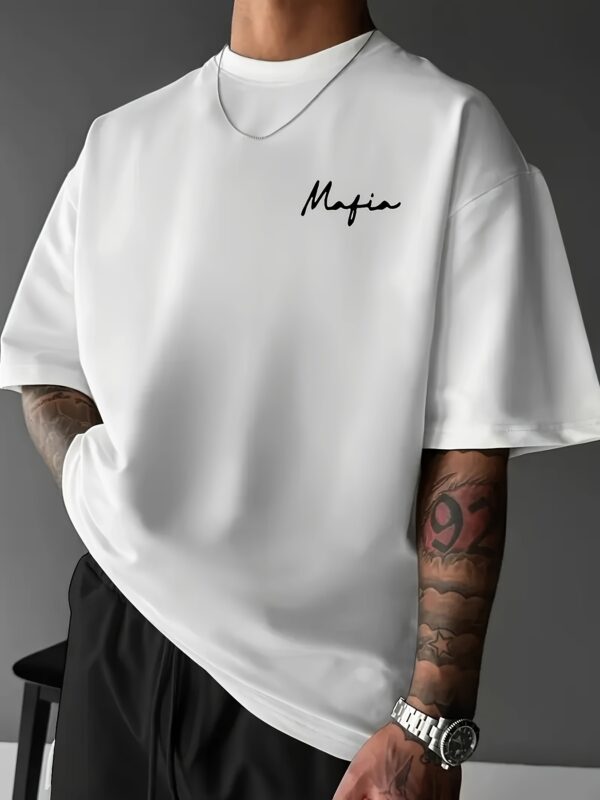 product-fancy-91643d10-82c5-491c-b1e3-694208fee348 Men's Street Style Crew Neck T-Shirt with Bold 3D Geometric Print - Polyester Knit Fabric, Loose Fit & Slight Stretch for All-Season Comfort, Machine Washable Urban Fashion Top, Casual Streetwear, Streetwear Aesthetic, Knit Fabric Tee