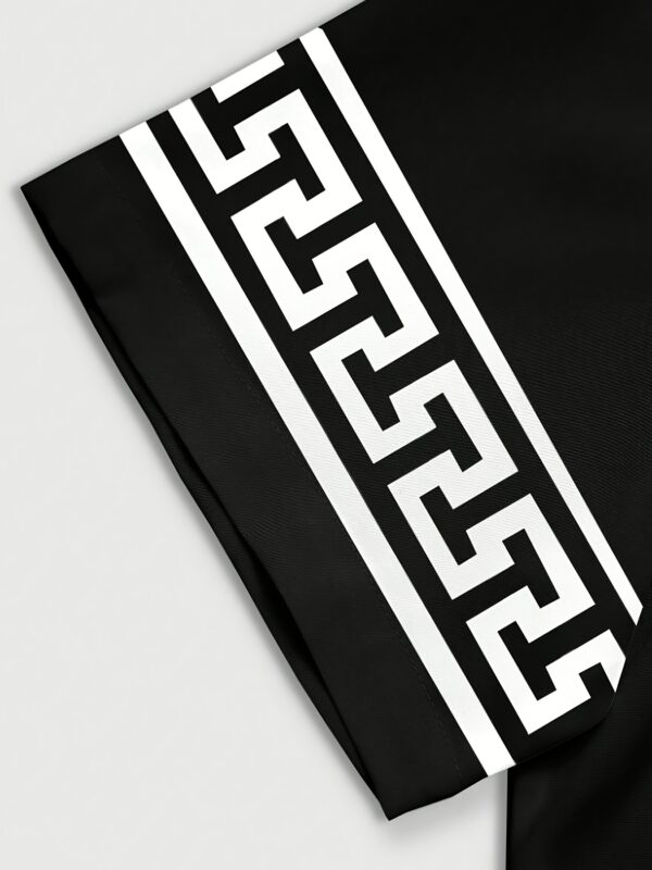 Summer New Men'S Casual Short Sleeve Shirt and Shorts Set, Beach Vacation Style Creative Print Shirt Men'S Wear