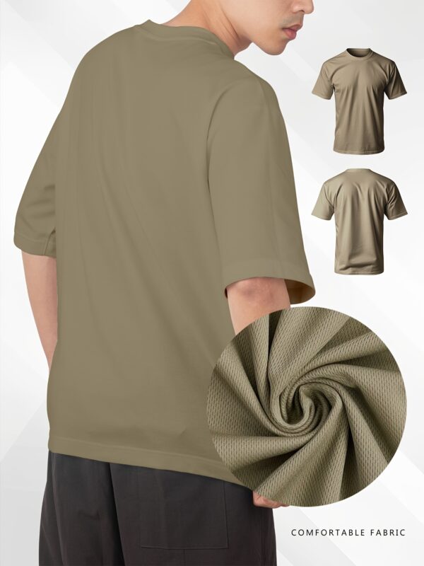 5pcs Men'S Breathable Mesh T-Shirts - Black, Olive Green, Beige, Blue, Burgundy - Moisture-Wicking, Comfortable for Workouts, Sports & Daily Wear - Ideal Gift for Fitness Enthusiasts, Sports Apparel | Sporty Casualwear | Comfortable Fit