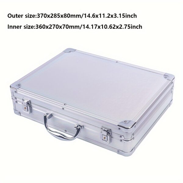 [Durable] Portable Aluminum Toolbox for Secure Equipment Storage, Instrument Case, And Impact-Resistant Sponge Box.