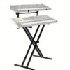 Pro Series Heavy-Duty Portable 2-Tier Keyboard Stand with Locking System & Sturdy A-Frame Design - Heavy-Duty Construction, Adjustable Height, Space-Saving Sturdy Legs for Piano/Keyboards - Ideal for Studios, Performances, Practice - Compatible with Grand/Piano/Stage Pianos (Locking Straps Included) - Sleek Black Color, Sturdy Frame & Legs, Secure Locking Mechanism for Stability & Safety, Keyboard Piano Hanger, Piano Portable Lightweight Stand, Double Layer Keyboard Stand,