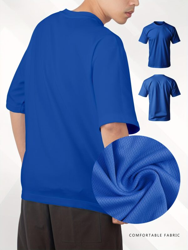 5pcs Men'S Breathable Mesh T-Shirts - Black, Olive Green, Beige, Blue, Burgundy - Moisture-Wicking, Comfortable for Workouts, Sports & Daily Wear - Ideal Gift for Fitness Enthusiasts, Sports Apparel | Sporty Casualwear | Comfortable Fit