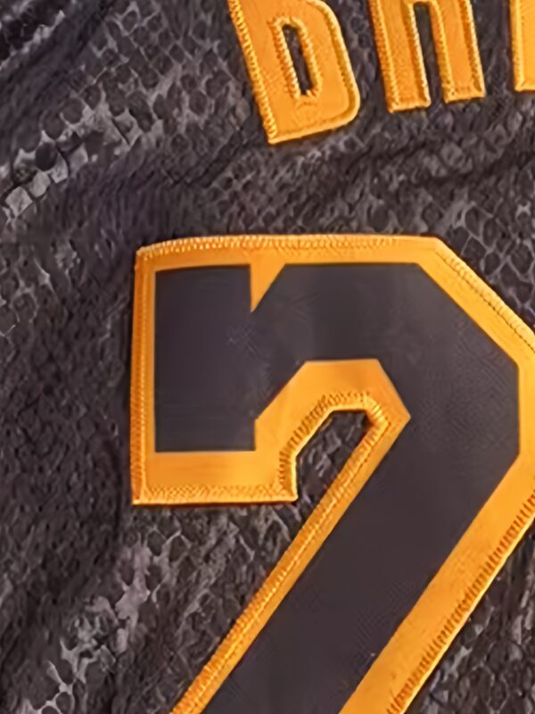 Men's Black Jersey #24 - Tribute Design with Embellished Lettering & Number 8 Emblem, Loose-Fit Retro Sportswear for Training, Outdoor & Casual Wear, All-Season Comfort, Machine Washable (Adult Men)