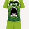 product-fancy-ac49d7ab-c30f-4a93-9687-b7c444f6f4bd Marvel Series Green Giant Material Men'S New Sports Suit T-shirt and Shorts Two-piece Set, Suitable for Sports, Casual Wear, Running, Fitness, Beach Vacation, Breathable and Sweat-Absorbent Comfort, Sweat-Resistant