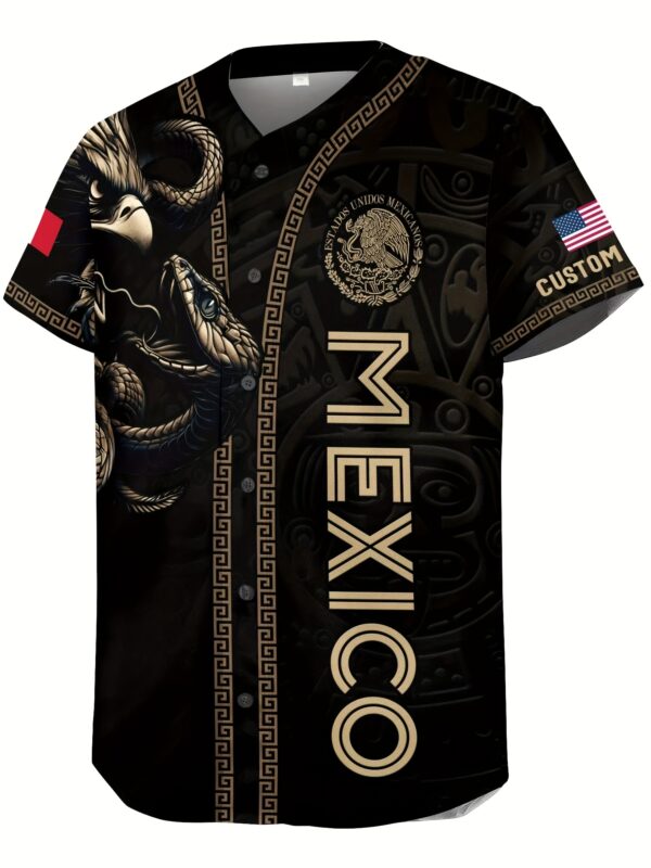 product-fancy-acd3118e-46dc-424a-97d3-5526e07e5bbf Mexico Men's Baseball Jersey with American Flag Print S-2XL, Unisex Gift, Non-Customizable