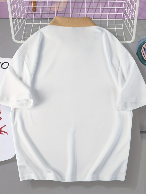 Men'S Chicago 23 Basketball Jersey Polo Shirt - Black with White Lettering, Casual Streetwear Style, Short Sleeve, Regular Fit, All-Season Comfort, Basketball Jersey, Casual Top, Streetwear Fashion, Crewneck Shirt, Sports Fan Clothing, Preppy Look