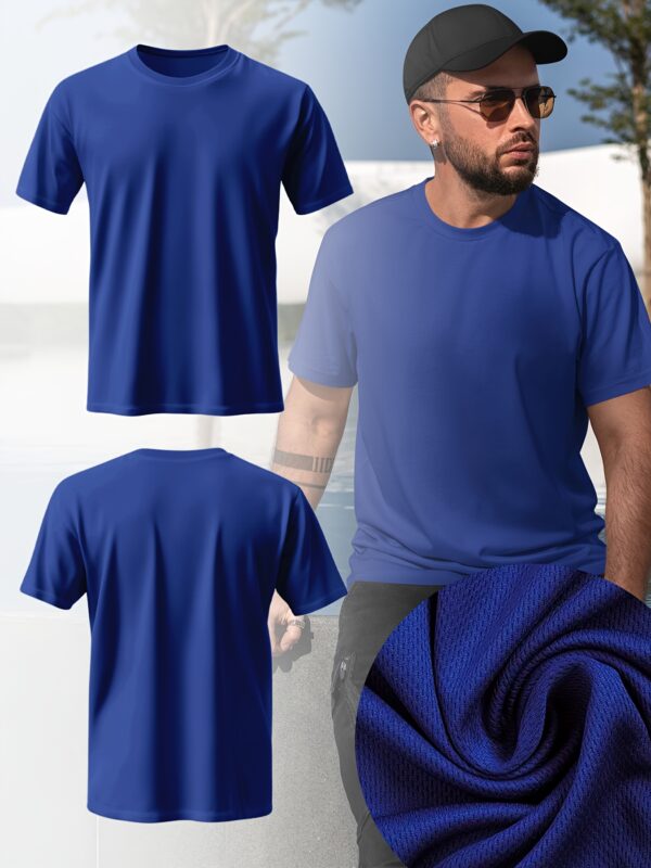 10-Pack Men's Basic Mesh Fitness T-Shirts-Quick-Dry Sports Short Sleeve Tops, ideal for daily casual wear and workout sessions. Features breathable moisture-wicking fabric for ultimate comfort. Makes an excellent gift choice.