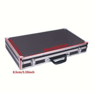 Aluminum Equipment Box In Toolbox Design, Portable And Spacious Mechanical Toolbox, Hard Case Measuring 58x32x8.5cm In A Rectangular Shape.