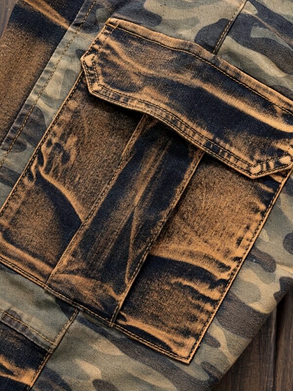 product-fancy-b3637ec6-2832-4ceb-b15b-78c50734db74 Men's Industrial workpants - Stretch Jeans-like fit with Utility Cargo Pants functionality, Multiple bindings for Secure Fit - All-Season Everyday & Professional Pants for Construction, Casual Outfits - Non-See-Through Fabric, Outdoor Activities, Geometric Pattern, Hand Washable, Construction Workers