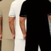 3pcs Los Angeles Letter Print Men's Short Sleeve + Casual Sport Set, Breathable and Soft Summer Outfit with Drawstring Shorts and Pockets