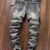 product-fancy-c49de539-876a-4b65-8a32-01f7470fe2dc Middle Eastern Autumn European & American Trendy Denim Jeans for Men - Embroidered Slim Fit Skinny Pants, Retro Vintage Youth Patchwork Casual Long Trousers with Zipper