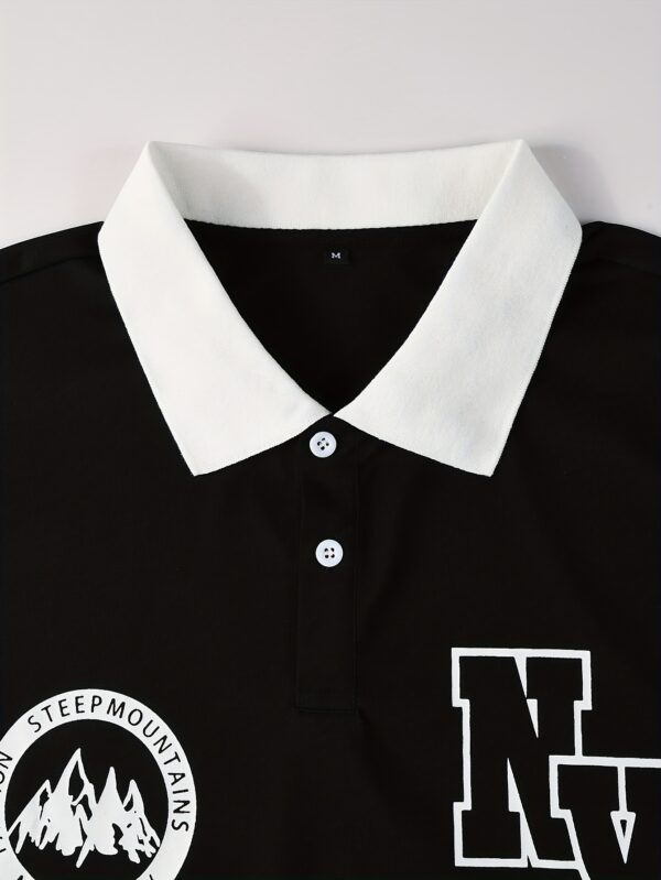 Men'S Chicago 23 Basketball Jersey Polo Shirt - Black with White Lettering, Casual Streetwear Style, Short Sleeve, Regular Fit, All-Season Comfort, Basketball Jersey, Casual Top, Streetwear Fashion, Crewneck Shirt, Sports Fan Clothing, Preppy Look