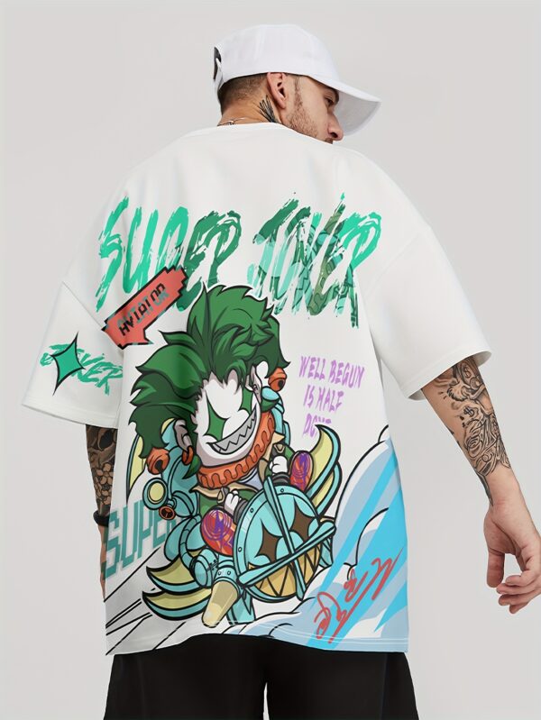 SANSYAS Brand Trendy Hip-Hop Joker Niche Fun Design Short Sleeve Four Seasons Loose Round Neck T-shirt