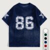 product-fancy-c98a7062-b642-4cfe-9c00-382bc0169944 Men'S Summer Color-Blocked Hollow Star Pattern Street Casual Knitted Jersey