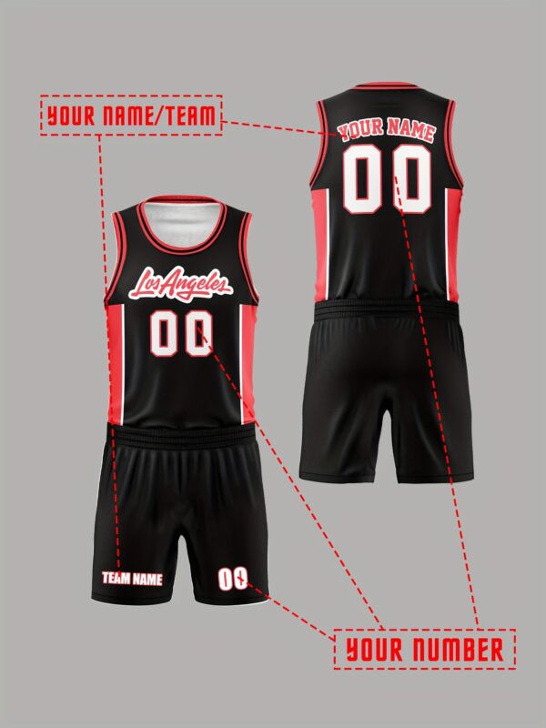 2025 Basketball vest sports suit Men's customized name and number adult jersey new student competition team training sports uniforms comfortable breathable heat dissipation quick-drying perspiration two-piece top and bottom