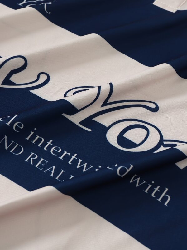 The 2025 New Blue And White Striped Short-Sleeve Polo Shirt Features a Stylish Collar Design. The New York-Themed Print Highlights Urban Trends, While The Breathable Fabric Ensures Comfort Against The Skin, Perfect for Spring And Summer. Versatile for Daily, Casual, And Business Occasions, It Effortlessly Creates a Gentlemanly Style. A Trendy Choice That Unlocks The Essence of New York, Injecting Fashionable Vitality Into Your Wardrobe And Showcasing Unique Charm!