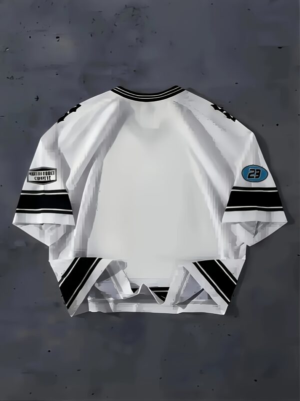 Men's #66 3D Printed Hockey Jersey - White with Blue Accents, Short Sleeve, Round Neck, Polyester, Casual Sports Shirt for Fans & Players