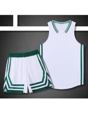 2025 New Men's Spring-Summer American Basketball Uniform Set, College Team Training & Competition Jersey, Thin Summer Breathable Quick-Dry Anti-Scratch Durable Basketball Suit