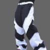 product-fancy-dc6478eb-42fa-475c-b577-6d7d70953a5d Men'S Black and White Color Block Cargo Pants, Loose Fit Wide Leg Jeans with Raw Wash Detail, Street Style Non-Stretch Denim for All Seasons, Casual Wear Pants | Streetwear Pants | Denim Fabric