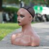 Realistic Mannequin Head with Shoulders for Wigs Hats Scarves Pendants Fashion Glasses Headphones Masks Display, Head Mannequin with Stand, Braiding Mannequin Head, Large Mannequin Head, Accessory Showcase, Wig Display, Braided Hair, Stylish Display, Highquality Material, Smooth Finish, Headstand Mannequin, Shoulder Display, Wig Sellers, Salon Professionals